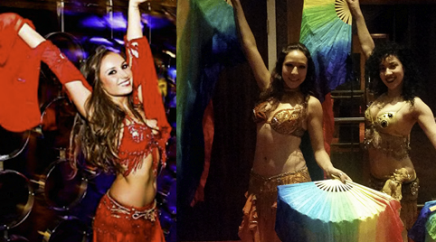 Buikdanseres in een loungeboek